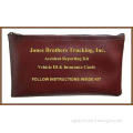 Promotional brown Bank Deposit Bags , Zipper Wallets with C